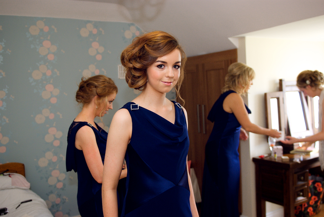 bridesmaid in navy